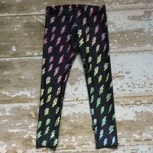 Terez Rainbow Lightning Bolt Leggings